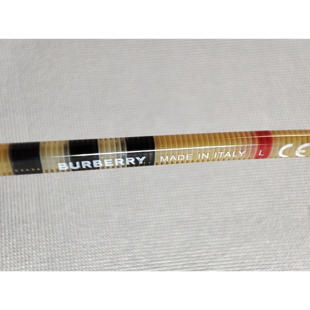 Burberry B 2318 3856 Transparent Tan Check Eyeglass Frames 51-18-140‎ Case - Picture 6 of 14